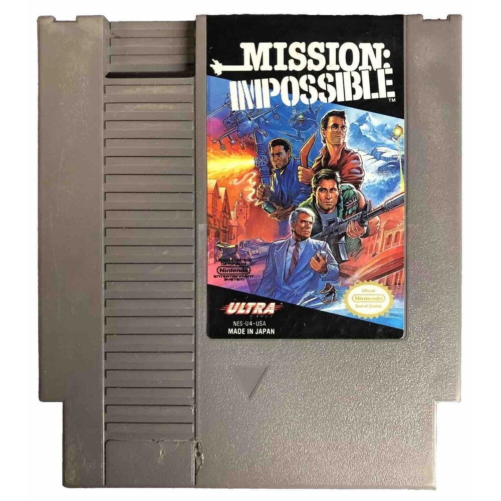 Mission Impossible Nintendo NES 1990 Authentic Cartridge Ultra Games Cracked